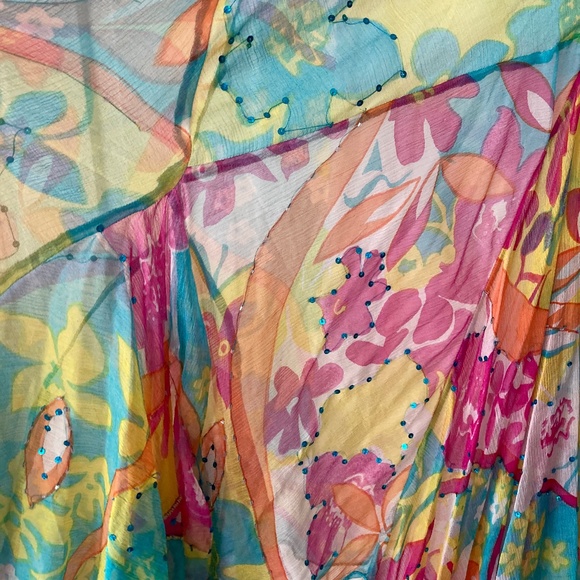 Boston Proper Colorful Skirt with Sequins - Picture 5 of 12